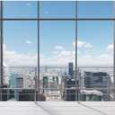 2 x Office Backdrop Video Conference Modern Business Offices Work Place Photography Background Virtual Office Scene for Live Video Zoom Calls Businessman Studio Background Props Decor 7x5ft (Grey_Blue)