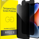 JETech Privacy Screen Protector for iPhone 16e 2025, iPhone 14 6.1-Inch, Anti Spy Tempered Glass Film,  1Pack