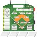 Magnetic Baseball Coach Clipboard, Dry Erase Coach Lineup Board, Premium Tactical Baseball Coaching Board with 40 Lineup Cards and Marker, Dugout Display Softball Coaching Accessories
