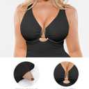 SHAPELLX Tummy Control Swimsuits One Piece V Neck Slimming Bathing Suit for Women Cutout Ruched Shapewear Swimwear (Black, XXXL)
