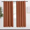 NICETOWN Halloween Blackout Burnt Orange Curtain & Drape, W55 x L78, 1 Panel, Room Darkening Light Blocking Window Treatment for Living Room