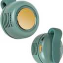 Portable Silent Mini Bladeless Fan Clip On, Small Whirlwind Bladeless Clip On Fan, 2025 New Adjustable 3-Speed Suspended Waist Fans, For Outdoor & Travel & Office, Travel Accessories (green 01)
