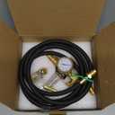 RX WELD Argon Regulator Flowmeter Gas Gauge for Mig Tig Weld with Gas Welding Hose