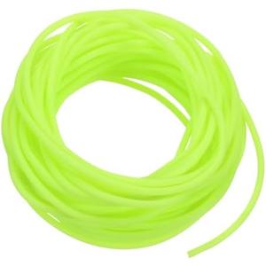 MECCANIXITY Rubber Cord Tube 33ft(10 m) 3mm Dia 1.5mm Hole Yellow Green Hollow Tubing for DIY Craft Beading Necklaces Bracelet