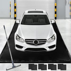 ToLanbbt 7'9" x 16.4' Garage Floor Mat, Heavy Duty Water Containment Mat with 1.2" Raised Edges, Protection from Snow Mud Rain and Oil, Non-Slip Garage Parking Mat for SUVs Trucks