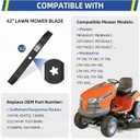 GICOOL 532134149 422719 Mower Blades for Craftsman 42 inch Deck Mower, Fits Craftsman Riding Mower LT1000 LT2000 with 5-Point Star Hole, Replace 134149 424752