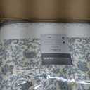 Madison Park 100% Cotton Quilt Set Floral Print, Double Sided Stitching, All Season, Lightweight Coverlet Shabby Chic Bedding Layer, Matching Shams, Full/Queen, Light Teal 6 Piece,Aqua