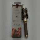 AIMIKE Round Brush, 1.3 Inch Barrel, Nano Thermal Ceramic & Ionic Tech, Boar Bristles, for Blow Drying, Styling, Curling and Shine, Gold + 4 Clips