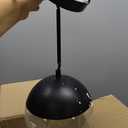 10 Inch Globe Pendant Light Black Mid Century Pendant Light Contemporary Globe Pendant Lights Clear Glass Pendant Lights Adjustable Hanging Light Fixture Clear Glass with Black Finish for Dining Room