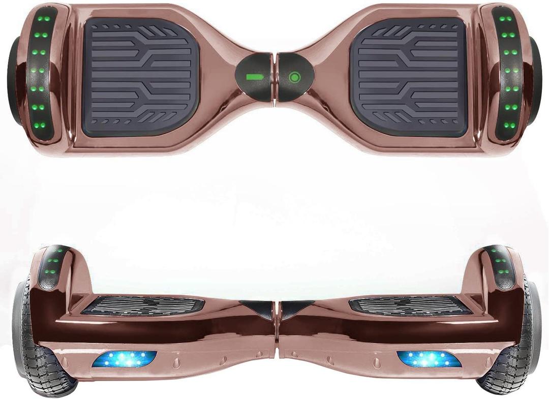 6.5'' Self Balancing Hoverboard Chrome Series, w/Wireless Speaker, UL2272 Certified (Chrome Black)