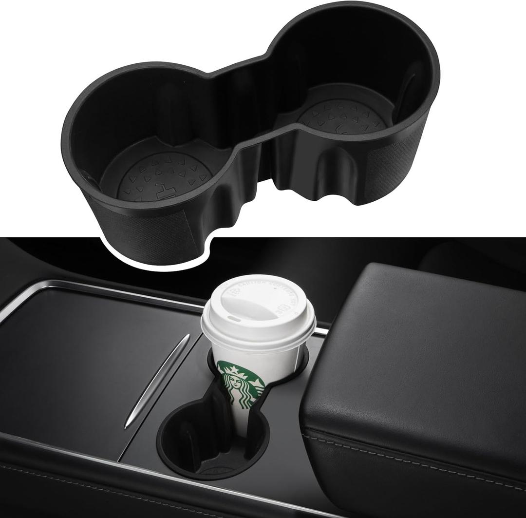 Motrobe Tesla Model Y 2021-2024 Model 3 2021-2023 Center Console Cup Holder Insert Tesla Center Console Interior Accessories ONLY FIT New Console