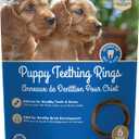 2 x N-Bone Puppy Teething Rings Peanut Butter Flavor Dog Treat, 6 Count Bag, 7.2-oz (EXP 10/18/27)