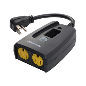 DEWENWILS Outdoor Timers for Electrical Outlets Waterproof, Plug in Countdown Timer with 2 Grounded Outlets for String Garden Light, 15A, 1/2 HP, UL Listed