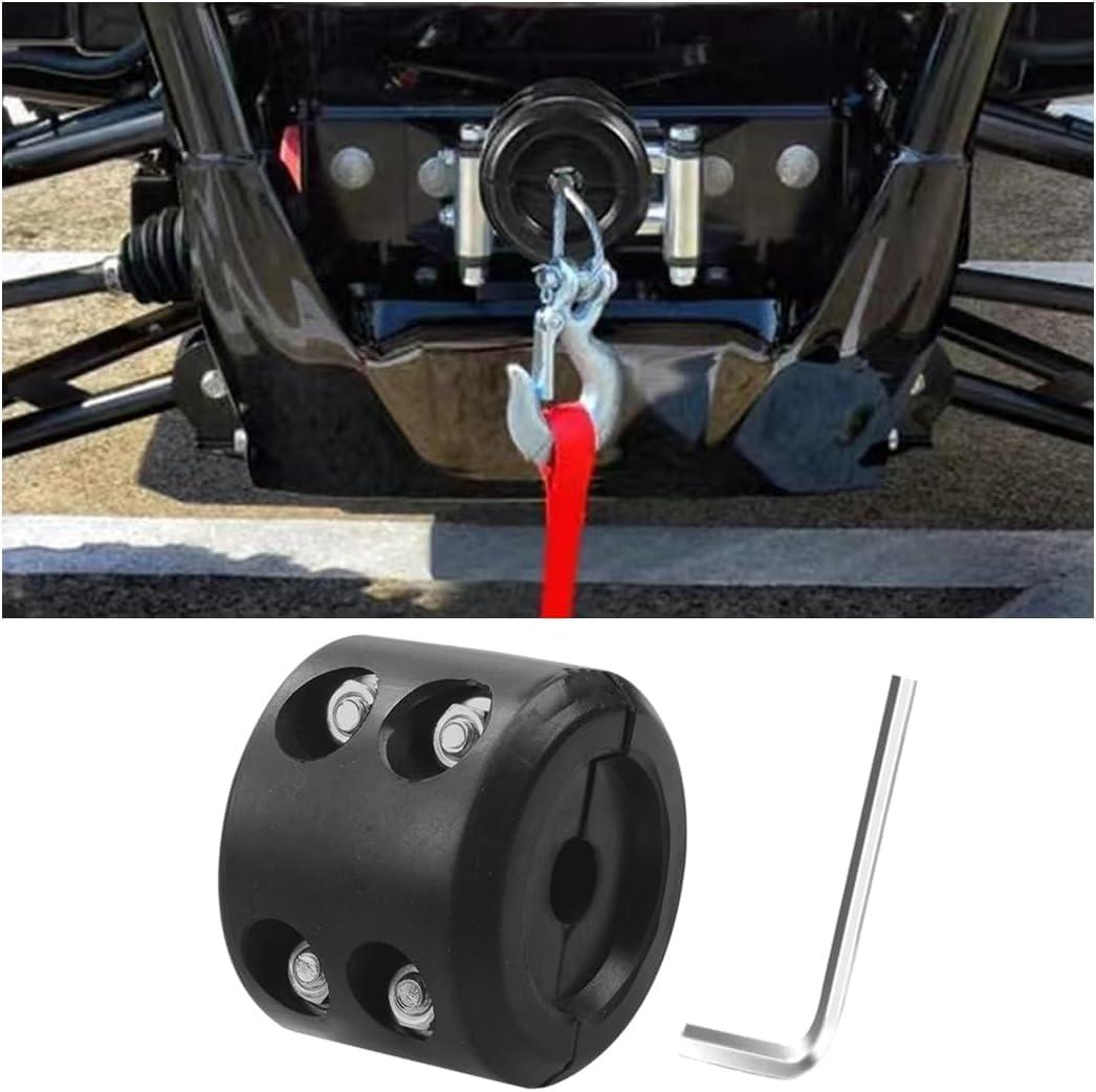 XINLIYA Car Rubber Winch Stopper for ATV UTV Truck, Cable Saver Hook Stopper Line for Synthetic Rope, Bump Shock Saver Dampener with Stainless Steel Screw and Nut, Quick Installation Tool (Black) XINLIYA Car Rubber Winch Stopper for ATV UTV Truck, Cable Saver Hook Stopper Line for Synthetic Rope, Bump Shock Saver Dampener with Stainless Steel Screw and Nut, Quick Installation Tool (Black)