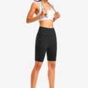 Bikewa Women's High Waisted Biker Shorts 8" Running Workout Tummy Control Bike Spandex Shorts for Women Zipper Pockets (Medium)