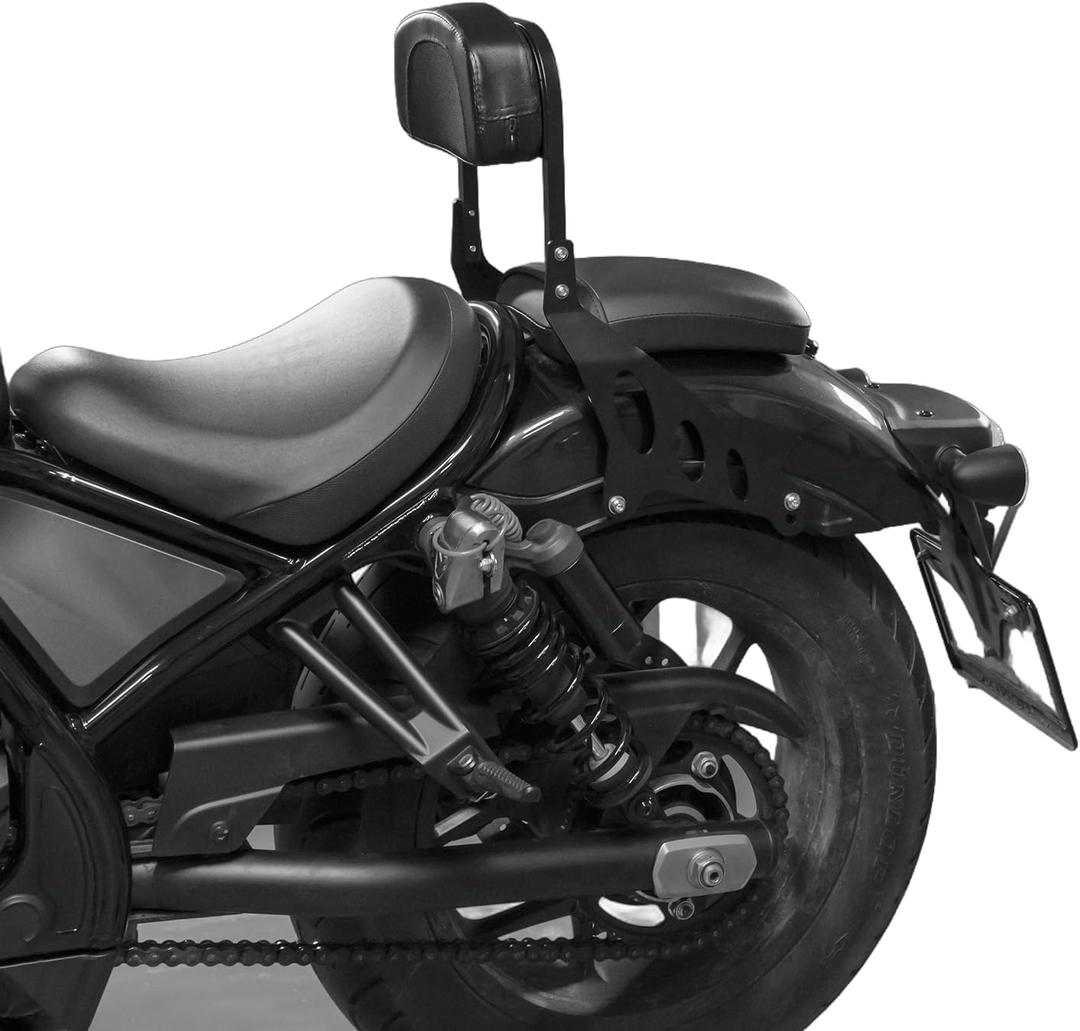 Motorcycle Sissy Bar Backrest for Honda Rebel 1100 CMX1100 CM1100 2021 2022 2023 2024 2025 2026 Detachable Driver Passenger Back Rest Upright Rear Seat Leather