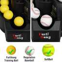 Furlihong 6902BHA Rechargeable Baseball/Softball Toss Machine with Extendable Ball Stacker, Height Adjustable, Use Regulation Baseballs, Softballs or Dimpled Balls, for Hitting Batting Practice, Medium