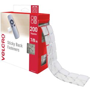 VELCRO Brand Mounting Squares | Square Dots with Adhesive 200pk, 7/8" White | Sticky Back Hook and Loop for Teacher Supplies, Office Organization (30705) VELCRO Brand Mounting Squares | Square Dots with Adhesive 200pk, 7/8" White | Sticky Back Hook and Loop for Teacher Supplies, Office Organization (30705)