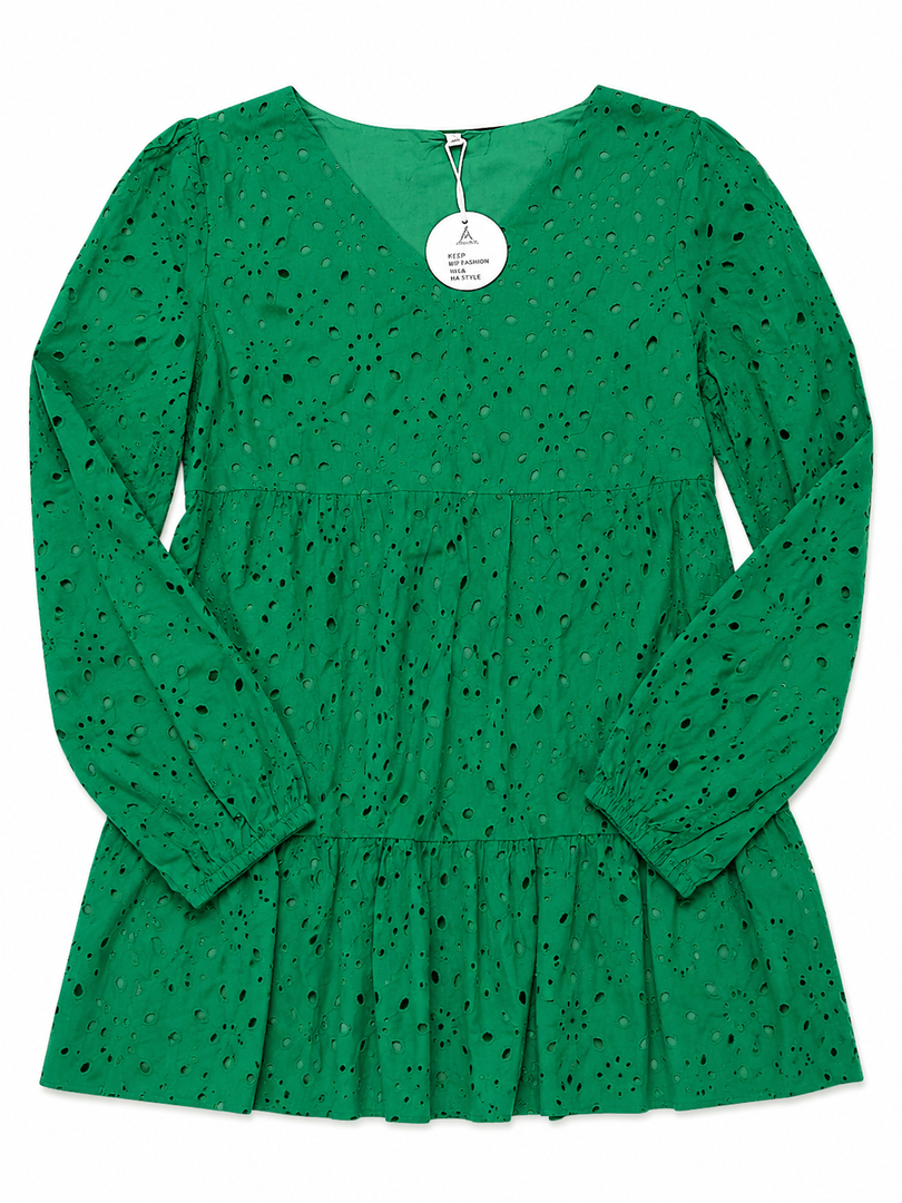 Anrabess Short Dress, Green, XL