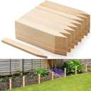 Colingmill 48 Pieces Wooden Garden Stakes 12 Inch Grade and Survey Stakes Wooden Garden and Sign Posts for Plant Support Silt Fence Yard Farm Survey Boundaries Baselines