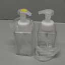 2 Pack Foaming Soap Dispenser 15oz Refillable Foam Liquid Hand Soap Empty Plastic Pump Bottle Container for Bathroom Vanities, Kitchen Sink, Hospital, Clinic, Clear 450ml