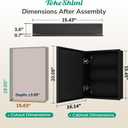 TokeShimi 16 x 20 Black Mirrored Medicine Cabinet, Tempered Beveled Mirror, Medicine Cabinet for Bathroom, Assembly Required, Stepless Adjustable Shelves, Recessed/Wall Mount