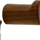 3 Pack Wood Wall Hooks, Solid Walnut 5.5 Inch Wall Mounted Wooden Coat Hooks Rustic Brown Wooden Pegs Entryway Organizer for Hats, Towels, Bags, Keys, Clothes(Brown)