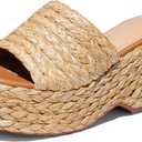 Ancomafio Platform Espadrille Sandals for WomenPlatform Slip on Wedges Slides Bohemia Sandals Flatform Open Toe Beach Sandals Outdoor