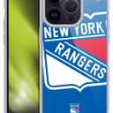 Head Case Designs Officially Licensed NHL Oversized New York Rangers Soft Gel Case Compatible with Apple iPhone 14 Pro