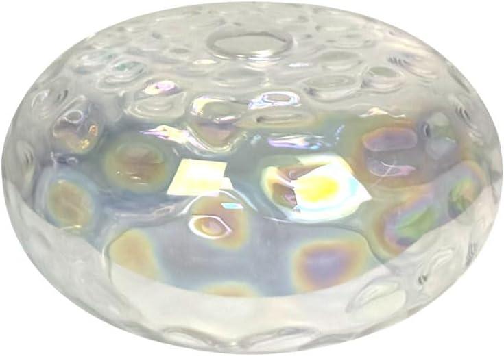 Wrlmfy Hammered Glass Shade Replacement for E26 Pendant Light, Chandelier, Table Desk Floor Lamp and Wall Sconce, 11" Stained Lampshade for Vanity Light, Dia 11", Height 5.5", Fitter 1.65" (Stained)