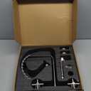 Wall Mount Kitchen Faucet, Hurran Brushed Nickel Kitchen Sink Faucet, 8 Inch 2 Handle Wall Mount Commercial Sink Faucet with Pull Down Sprayer for Kitchen Laundry Room Restaurant