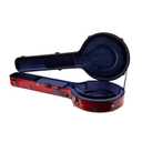 Crossrock Case - Fiberglass Banjo Case - Fits 11~12.5 inches Openback Styles - Padded Straps, Interior Compartment, Fixed & Removable Padding - Includes TSA Lock - Red