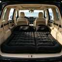 Onirii SUV Air Mattress Bed,Thickened Flocking Flocking Travel Camping Bed with 2 Pillows & Air Pump,Portable Inflatable Car Sleeping Mattress for SUV Trunk and Rear Seat