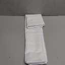 Chyhomenyc 2 Panels White Curtains 24 Inch Length Tier Curtain, Faux Linen Textured Small Cafe Curtains, Light Filtering Short Camper Curtain for RV Window Bathroom, 30x24 Inch, 2PCS