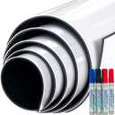 Flexible Jumbo Dry Erase White Board Roll, 41x96 Inch Large Sticky Blank Laminated Whiteboard Paper, Huge Erasable Adhesive Wall Poster Sheet for Office,Classroom (96inch)