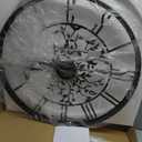Large Tree of Life Wall Clock, Metal Large Modern Wall Clocks for Living Room, 22 in Oversized Battery Operated Silent Clock for Office,Living Room,Kitchen Decor