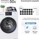 2 x Mordimy 100% Cotton Waffle Weave Kitchen Towels, 13 x 28 Inches, Super Soft and Absorbent Buffalo Check Dish Towels for Drying Dishes, 4-Pack, Black & White