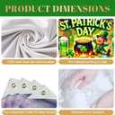 St. Patrick's Day Banner 71x43 Inch Leprechaun Shamrock Irish Party Decorations Outdoor Porch Entrance Celebration Green Holiday Display Background for Happy St. Patrick's Day Decor