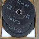 CAP Barbell Rubber Olympic Bumper Plate | Multiple Options/Colors (15lbs - Pair)