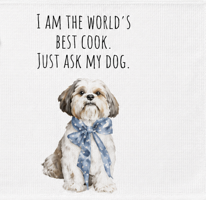CUANFDDSF Funny Chinoiserie Bow Havanese Dog Kitchen Towels, Dog Lovers Gifts for Women, Funny Kitchen Accessories, Life is Better with a Havanese Decoration Tea Towel Hand Towels 16x24 Inch