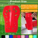 2 Pairs Shin Guards Soccer for Kids,Shin Pads Extra Lightweight Breathable Slide in Shin Guard for Football Training Match Outdoor Activities Protective Slip-in Shin Guards for Boys Girls (Red)