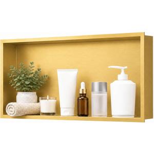 Stainless Steel Shower Niche Insert 24" x 12" Brushed Gold