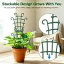5 Pack Mini Stackable Trellis for Potted Plants, Small Plastic Climbing Plant Support Stakes, Indoor Outdoor DIY Garden Stand Frame for Hoya Pothos Vines Vegetables Flowers
