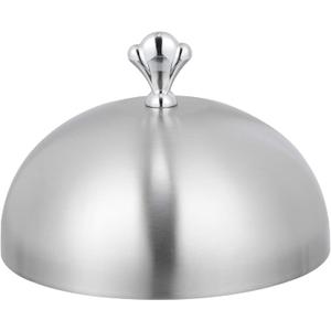 Stainless Steel Food Cover Dish Dust Cover Dome Steak Lid for Home Restaurant Dish Dust Cover