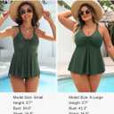 Blooming Jelly Womens Tankini Swimsuits Modest Tummy Control Bathing Suit Two Piece Swim Suit 2026 Swimwear with Bottoms (Black, L)