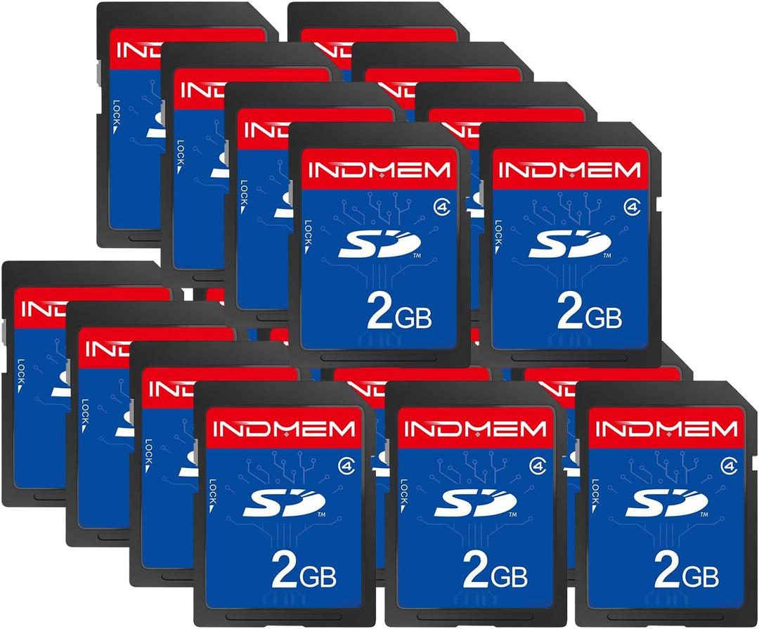 SD Card 2GB, 20-Pack UHS-I Class 4 MLC Flash Memory Card, High-Speed Secure Digital Cards for Cameras, DSLR, Action Cams - Reliable Storage