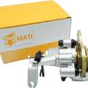 M MATI Rear Brake Caliper & Pads Assembly for Yamaha ATV Raptor 125 250 350 YFM125 250 350 with Parking Brake 5YT-2580W-10-00 5YT-2580W-00-00