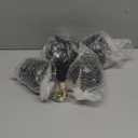 Michanco 3 Inch Chunky Bun Feet Set of 4 Wood Legs for Furniture Replacement Wooden Black Feet for Sofa Couch Ottoman Screw in