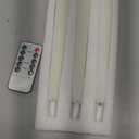 Flameless Taper Candles with 3D Wick, 9.6" Real Wax LED Candles with Remote and Timer, 3 Pack Flickering Candlesticks Battery Operated, Classic Tall Taper Candles for Home, Wedding, Party, Ivory