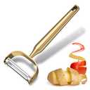 Potato, Vegetable, Apple Peelers for kitchen, Fruit, Carrot, Veggie, Potatoes Peeler, Y-Shaped Stainless Steel Peelers, with Ergonomic Non-Slip Handle & Sharp Blade, Good Durable KG ALPHA Golden